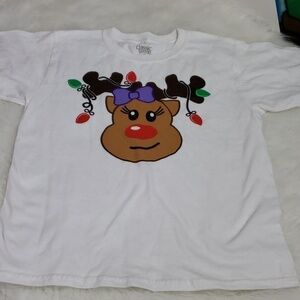 Christmas reindeer tee size medium